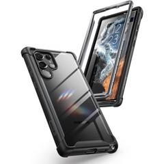 i-Blason Black Bumper Case for Samsung Galaxy S22 Ultra 5G (6.8 Inch) Transparen