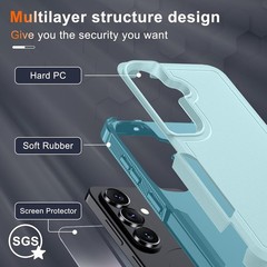 Case & Screen Protector for Samsung Galaxy S26 Military Grade Heavy Duty Mint Gr