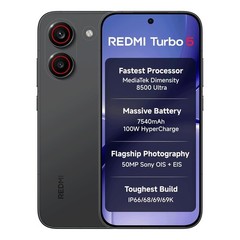 XIAOMI REDMI Turbo 5 5G 8GB 256GB Black Dimensity 8500 Ultra 7540mAh NFC GLOBAL