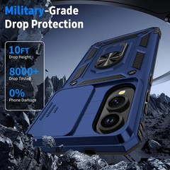 Samsung Galaxy S25 Edge Case with Camera Lens Cover, 10 FT Drop Protection, Navy