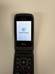 LG A340 Flip Phone. Gray Powers up Good Condition