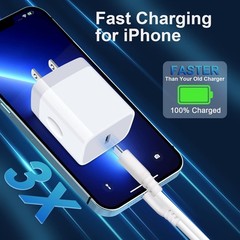 USB-C Wall Charger Fast Charging for Samsung Galaxy A14 5G, Pixel 7, 6FT Cable