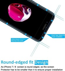 3PCS Screen Protector for iPhone 8 & iPhone 7 4.7 Inch Tempered Glass Bubble Fr