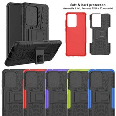 Shockproof Rugged Hybrid Hard Stand Armor Case For Samsung S20 S21 S22 Ultra