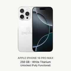 iPhone 16 Pro Max – 256 GB – Unlocked – Good Condition – No Face ID