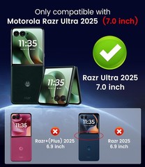 1. For Motorola Razr Ultra 2026/2025 Case, Translucent Matte TPU Bumper Slim 2