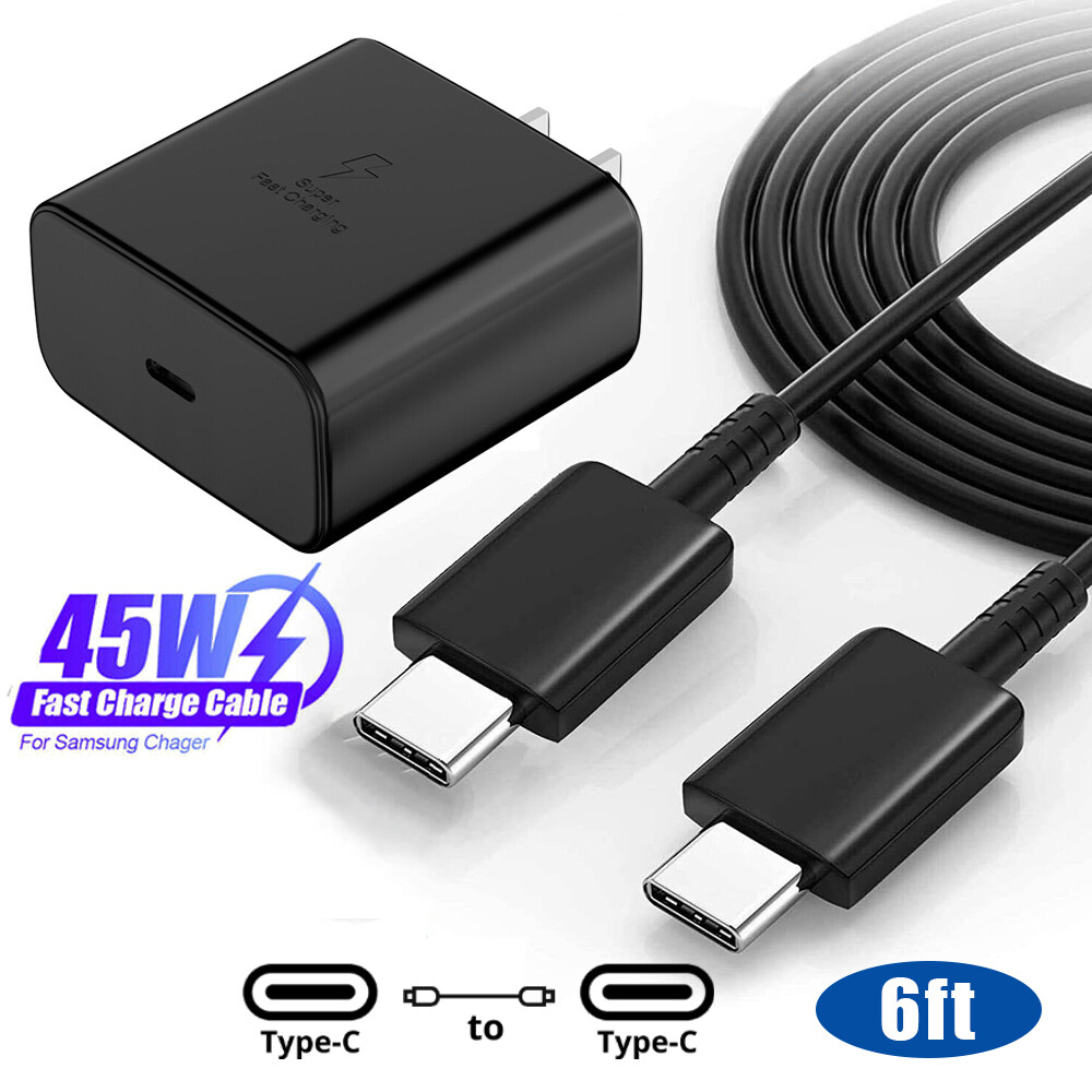 6FT Fast Charging Cable Usb adapter Wall Charger For Samsung Galaxy S23 S22 S24+