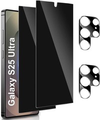 [2+2 PCS] Privacy Screen Protector & Camera Lens Protector for Samsung Galaxy S2