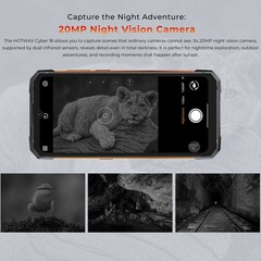 HOTWAV Cyber 18 4G LTE Android 16 AI Rugged Phone Outdoor NFC Mobile Dual Screen