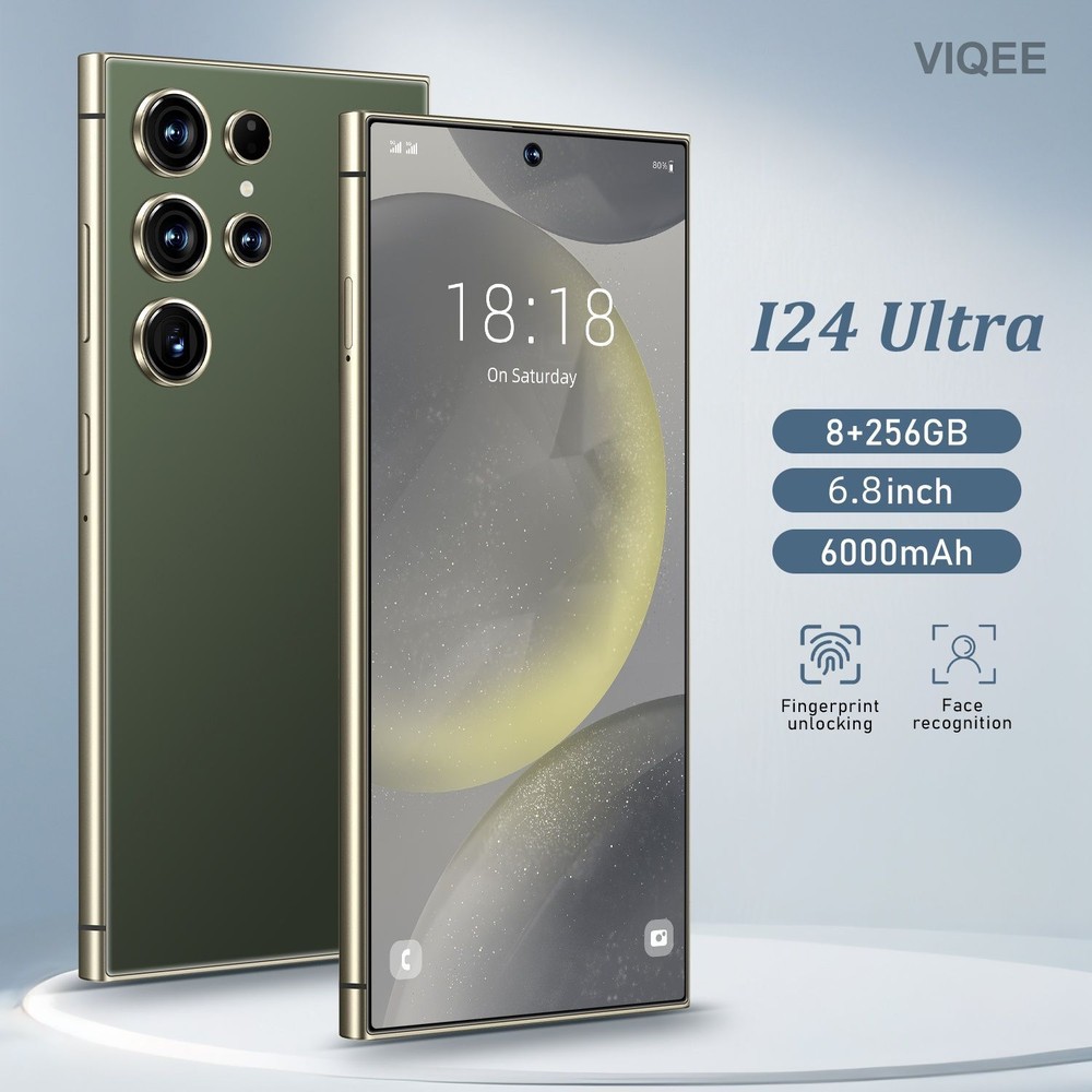 I24 Ultra Android 13 Smartphone – 6.8″HD Display 6000mAh Battery 8GB+256GB