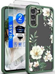 Samsung S21 5G Case Floral Military Grade Drop Tested Hard Back & Soft Edge Cove