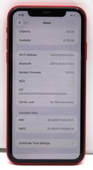 Apple iPhone 11 (A2111) 64GB Red UNLOCKED *USED/WIPED*
