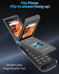 Rugged Flip Phone Unlocked, 4G LTE 2.8” Touchscreen Smart Cell Phone Android 11