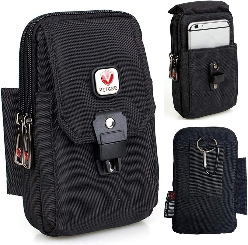 Large Multi-Purpose Nylon Cell Phone Belt Holster for iPhone 17 Pro Max Case 16