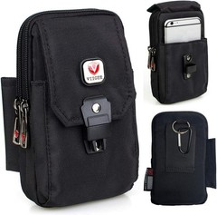 Large Multi-Purpose Nylon Cell Phone Belt Holster for iPhone 17 Pro Max Case 16