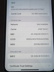 Apple iPhone XS Max 256GB AT&T Only, A1921 Silver 85% Battery