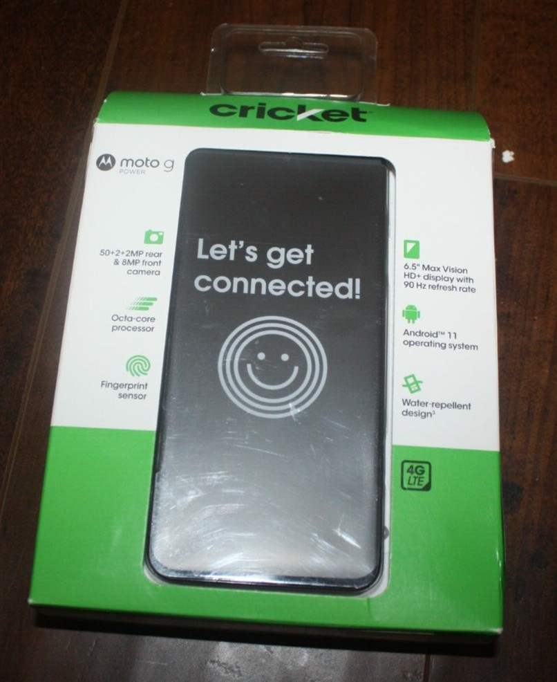 New Cricket Motorola Moto G Power 64GB 4GB 6.5″ HD+ Display Prepaid Smart Phone