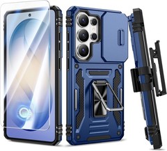 For Samsung Galaxy S26 Ultra Case with Slide Camera Protector & Belt Clip Cover