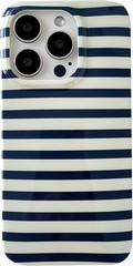 iPhone 13/14 Case with Geometric Horizontal Stripes, Soft TPU Slim Glossy Cover