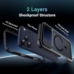 Magnetic for iPhone 17 Pro Max Case, Military Grade Drop Protection, Heavy Duty