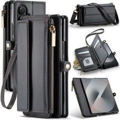 Wallet Case for Samsung Galaxy Z Fold 7 with RFID Blocking Card Holder, Black