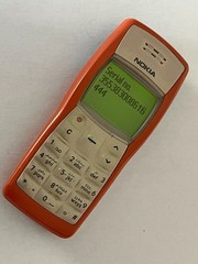 Finland Nokia 1100 – 240KB – (Red-Orange) (Unlocked) Gsm Vintage Mobile Phone