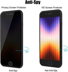 3PCS Privacy Screen Protector & Tempered Glass for iPhone SE 3/SE 2 4.7 Inch Ant