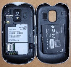 Alcatel One Touch 871A / OT871A – White and Silver ( AT&T ) Cellular Phone