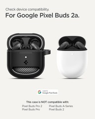 Spigen Rugged Armor Designed for Google Pixel Buds 2a Case – Matte Black Cover