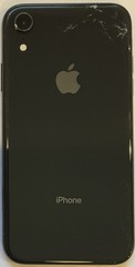 GSM UNLOCKED iPhone XR, 64GB A1984 MH3F3LL/A WITH CRACKED GLASS FOR REPAIR