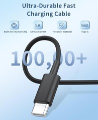 2 Pack 25W USB-C Fast Charger Block for Samsung Galaxy S24/S23 6Ft Cable