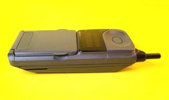 MOTOROLA MICRO TAC ELITE VINTAGE FLIP PHONE FOLDABLE MOUTHPIECE DUAL LINE LED