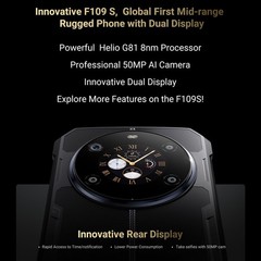FOSSiBOT F109S 4G Rugged Phone Dual Screen Android 15 Waterproof Mobile Unlocked