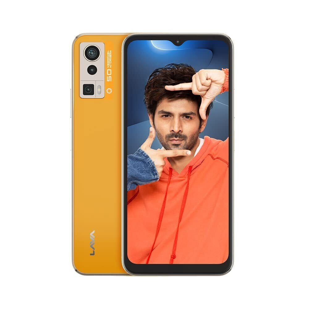 Lava Blaze Pro (Orange, 4GB RAM, 64GB Storage)| 50 MP AI Triple Camer
