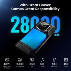 FOSSiBOT F107 PRO 5G Rugged Phone Android Starlight Night Vision 512GB 28000mAh