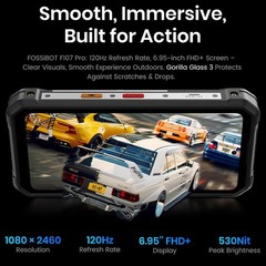 FOSSiBOT F107 PRO 5G Rugged Phone Android Starlight Night Vision 512GB 28000mAh