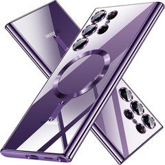 Samsung Galaxy S24 Ultra Case – Magnetic Cover, Glossy Slim Thin Soft Funda Capa