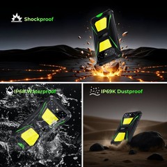 OUKITEL G5 Rugged Phone 16GB/64GB Android 14 6300mAh Dual SIM 4G Camping Light