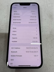 AT&T Apple iPhone 16e A3212 128GB 6.1″ Black MD0D04LL/A (100% Battery)