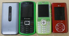 Lot of 4 LG Feature Phones Untested As/Is for Parts or Repair 0324-01M