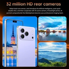 Smartphone G17 Pro Max 128G DualSim 5G Unlocked Cell Phone Cheap Phone Android15
