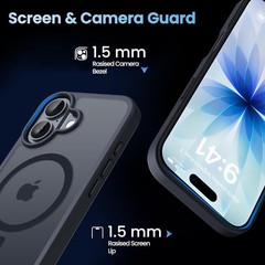 Magnetic Case for iPhone 17 6.3 inch, Not Yellowing Anti-Scratch (Matte Black)