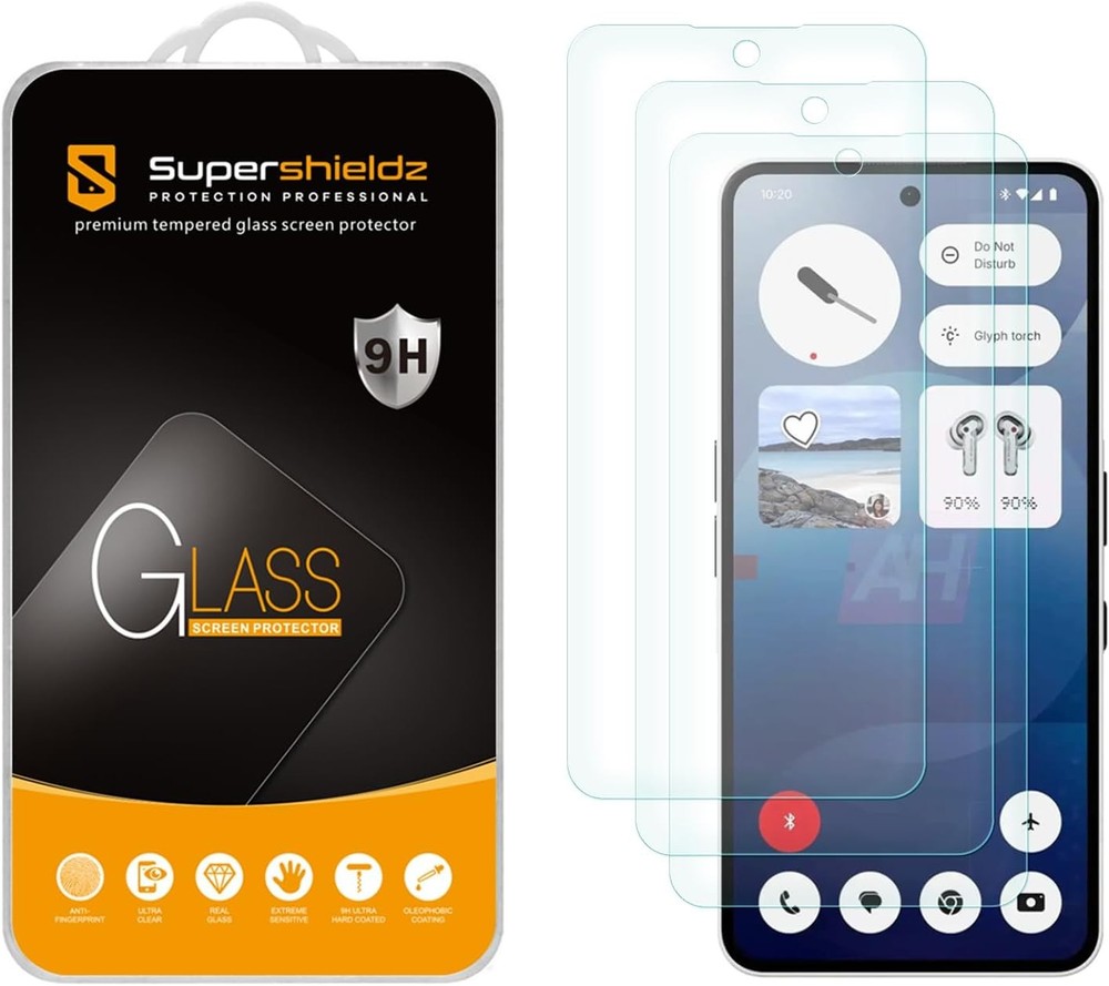 3PCS Tempered Glass Screen Protector for Nothing Phone 3a/3a Pro Anti Scratch Bu