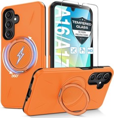 Samsung Galaxy A16/A17 5G Phone Case with 360° Kickstand Ring & Screen Protector