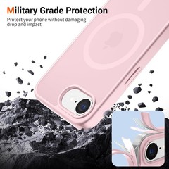 iPhone 17e Case & iPhone 16e Case, Magnetic Matte Military Grade Drop Protection