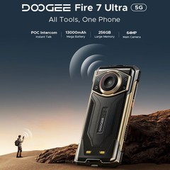 5G DOOGEE FIRE 7 Ultra Rugged Phone Android 15 Outdoors Octa Core Mobile Global
