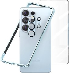 Metal Bumper Case & HD Tempered Glass Screen Protector for Samsung Galaxy S26 Ul