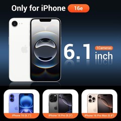 1. For iPhone 17e Case, iPhone 16e Clear Case, Anti-Yellowing, Shockproof Slim