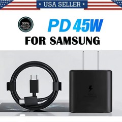 45W Type USB C Super Fast Wall Charger W/Cable For Samsung Galaxy S22 S23 S21 US