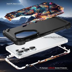Heavy-Duty Shockproof Case for Samsung Galaxy S26 Ultra, Blue Butterfly Design